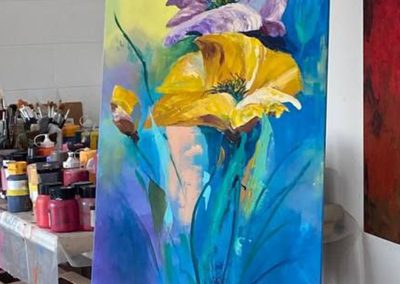 Patrizia R. fiori realizzati a spatola